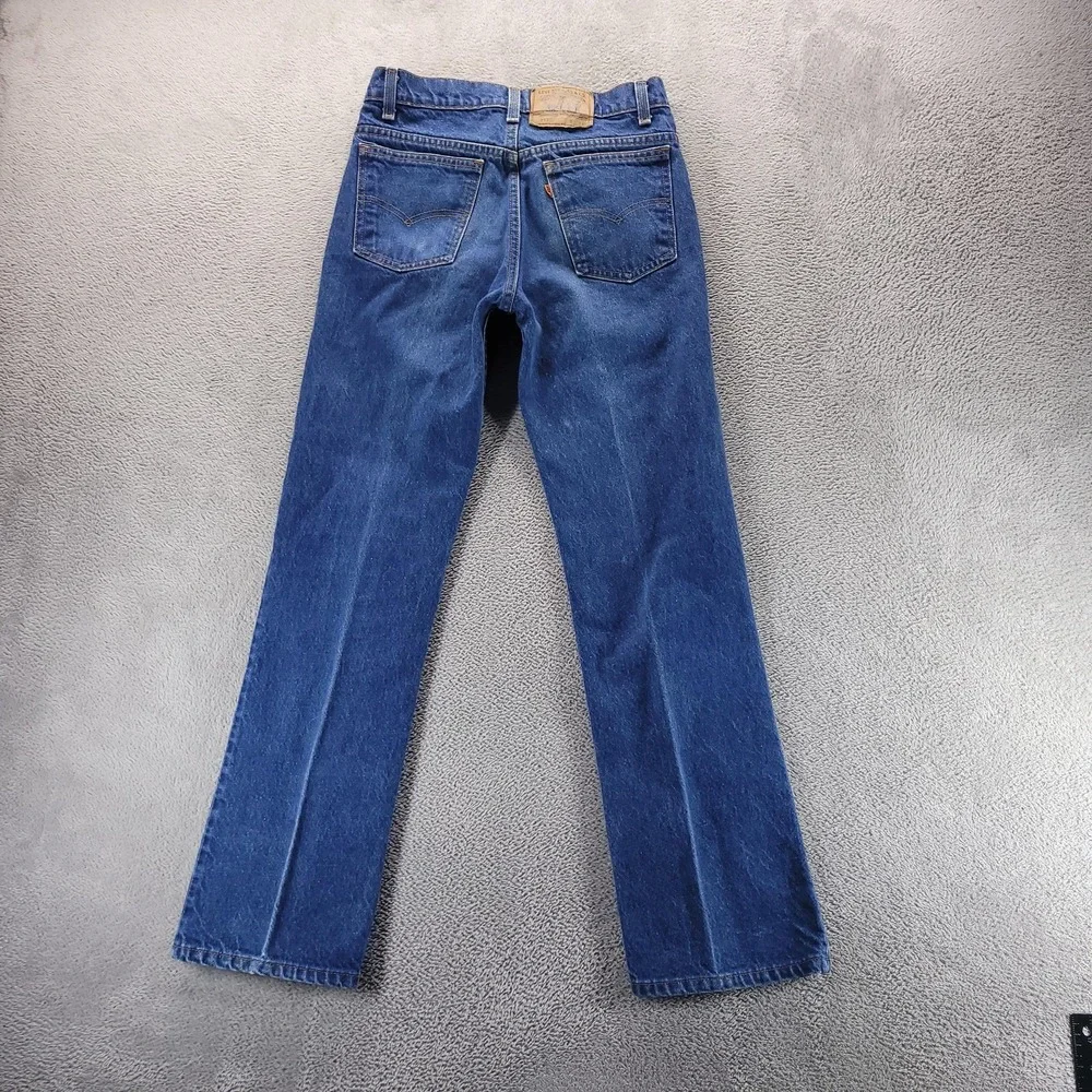 VTG Levis 517 Jeans Mens 31x32 Blue Slim Bootcut Orange Tab 80s Made In USA